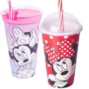 Minnie Disney Kit 2 Copos Infantil Menina 540 ml Plasutil