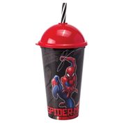 Vingadores Marvel Homem Aranha Copo Canudo 500 ml Plasútil