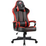 Cadeira Gamer Giratória Elevação a Gás 02 Almofadas de Apoio Vickers H01 Preto e Vermelho - Fortrek
