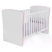 Berço Mini Cama Infantil Doce Sonho 2484 Branco Rosa Qmovi