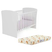 Berço Mini Cama Infantil Doce Sonho 2484 Branco Com Colchao Qmovi