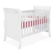 Berço Mini Cama Infantil Amore 1355 Branco Com Rodizios Qmovi