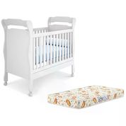 Berço Mini Cama Amore Com Rodizios E Colchao 773 Branco Qmovi