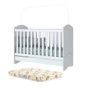 Berço Mini Cama Bala de Menta I02 Com Colchão Branco Henn