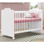 Berço Com Rodizios Ternura 3250 Branco Rose Peternella