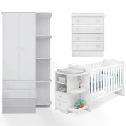 Quarto Infantil 03 Peças Doce Sonho 758X777X825 Branco Qmovi