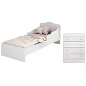 Mini Cama Infantil 849 E Comoda 777 Doce Sonho Branco Qmovi