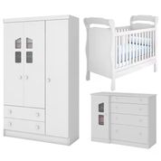 Quarto Infantil 03 Peças Amore 773X2637X2644 Branco Qmovi