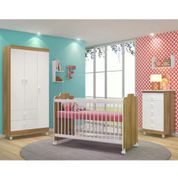 Quarto Infantil 3 Peças New Vitoria 9800 Nature Branco Peternella