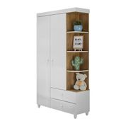 Guarda Roupa Infantil 2 Portas New Ternura 9900 Nature Branco Peternella