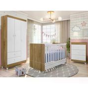 Quarto Infantil 3 Peças New Diamante 6550 Nature Branco Peternella