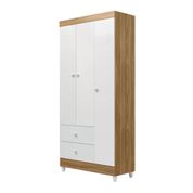 Guarda Roupa Infantil 3 Portas New Vitoria 9500 Nature Branco Peternella