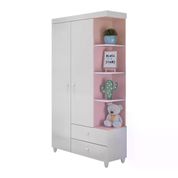 Guarda Roupa Infantil 2 Portas New Ternura 9900 Branco Rose Peternella