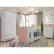 Quarto Infantil 3 Peças New Diamante 6550 Branco Rose Peternella