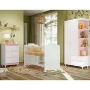 Quarto Infantil 3 Peças New Ternura 9000 Branco Rose Peternella