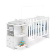 Berço Comoda Infantil Doce Sonho 758 Branco Qmovi