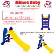 Escorregador Pequeno Amarelo e Azul - BB Bolinhas 500