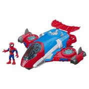 Mini Boneco e Veículo - 12 Cm - Disney - Marvel - Super Hero Adventure - Homem Aranha - Aracnojet - Hasbro