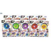 Kit 5 Beyblade Metal C/Luz Led Speed Light + 5 Lançadores