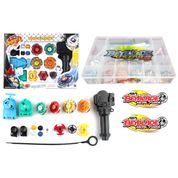 Maleta Organizadora Beyblade + 4 Beyblade Metal Fusion c/Super Lançador