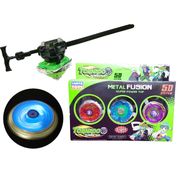 Kit 3 Beyblade Metal C/Luz Led Speed Light + 1 Lançador