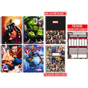 Kit 2 Caderno Marvel Now Espiral Universitário 160 Fls Marvel Vingadores