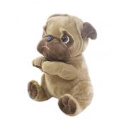 Pelúcia Cachorro Pug Marrom 24cm