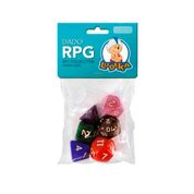 Conjunto de 6 Dados para RPG (D4, D6, D8, D10, D12, D20)