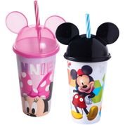 Copo com Orelhas Mickey e Minnie Rosa 500ml Infantil Festa