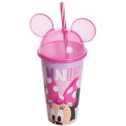 Copo Minnie Rosa Disney Infantil Menina 500ml Plasutil