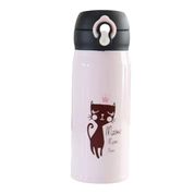 Garrafa Térmica Escolar Vac Cup Infantil 350ml  CAT Rosa