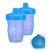 kit 2 Copos C/ Tampa e Bico 200ml  Azul