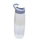 Garrafa Squeeze 800 ml com Alça e Bico Cinza e Branco