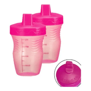 kit 2 Copos C/ Tampa E Bico 200ml Rosa