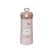 Garrafa Térmica Escolar Vac Cup Infantil 350ml bunny Rosê