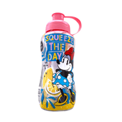 Garrafa Infantil 550ml tubo de gelo Escolar Minnie Azul