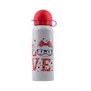 Garrafa squeeze infantil Love Vermelha / Branca  500ml