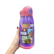 Garrafa squeeze infantil com Canudo Roxa