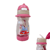 Garrafa Squeeze Copo com Tampa e Canudo 400 mL Rosa