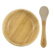 Kit Alimentação Bambu Tigela Bowl e Colher Clingo Fendi