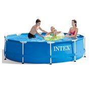 Piscina De Armação Metal Galvanizado 4.485L 3.05mx76cm (bomba Filtro 127v) - Intex 28201