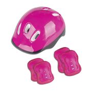 Kit de Proteção Infantil c/ Capacete Joelheiras e Cotoveleiras - Fênix - FEMININO