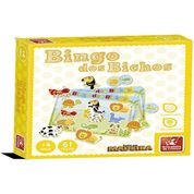 Brinquedo Pedagógico Bingo dos Bichos 61 Peças Madeira (252027)