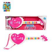 GUITARRA MUSICAL BRINQUEDO GIRLS COR BRANCO C\ ROSA