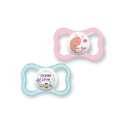 CHUPETA MAM AIR 6+ MESES TAMANHO 2 BICO SILICONE EMBALAGEM DUPLA COM ESCUDO EXTRA VENTILADO Cor:Rosa