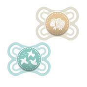 CHUPETA MAM PERFECT 0-6 MESES TAMANHO 1 BICO SILICONE EMBALAGEM DUPLA MENINO MENINA Cor:Neutra