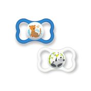CHUPETA MAM AIR 6+ MESES TAMANHO 2 BICO SILICONE EMBALAGEM DUPLA COM ESCUDO EXTRA VENTILADO Cor:Azul