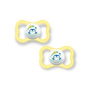 CHUPETA MAM AIR 6+ MESES TAMANHO 2 BICO SILICONE EMBALAGEM DUPLA COM ESCUDO EXTRA VENTILADO Cor:Neutra Peixe