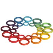 Brinquedo de madeira Argolas Tons pasteis Pcs 24