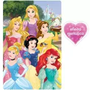 QUEBRA CABEÇA PRINCESAS DA DISNEY 100 PEÇAS METALIZADO